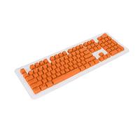 Shanrya Teclas PBT, transmisión de luz 106 Teclas Diseño ergonómico Recubrimiento Repelente al Aceite 2 Colores Moldeo por inyección Naranja