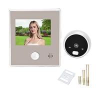 Shanrya Timbre de Video, Visor de Mirilla Digital Pantalla LCD TFT de 2.8 Pulgadas Visión Nocturna Infrarroja 3 Idiomas para el Hogar