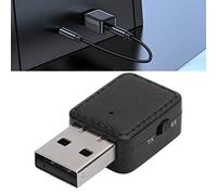 Shanrya Transmisor Receptor Inalámbrico, Adaptador Ligero BT 2 en 1 para el Hogar para Exteriores