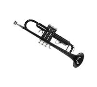 Shanrya Trompetas Planas B, Juego de Trompetas de Latón de Repuesto Duradero, Buena Resonancia para el Aprendizaje de Música(Negro)