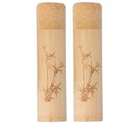 Shanrya Tubo de bambú portátil, Mano de Obra Fina Tubo de bambú de Superficie Suave, para decoración del hogar Hogar(Patrón de bambú)