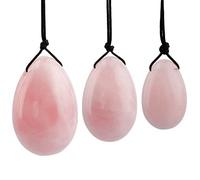 Shanxing - Juego de 3 huevos ioni, con orificio y cordón sin encerar. Piedra de masaje para fortalecer los músculos pélvicos y combatir el estrés y la incontinencia urinaria en mujeres adultas