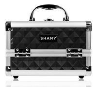 Shany Cosmetics Estuche de Maquillaje Negro con Espejo