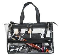 SHANY Cosmetics SG_B015UICUNQ_US SHANY Bolsa de Maquillaje Transparente para Viaje - Organizador de cosméticos, Cambiador de Juegos, Negro, 1 uds. por Paquete, 1[Set de ]