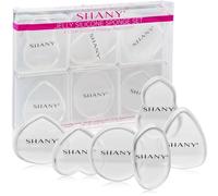 SHANY Stay Jelly - Juego de 6 esponjas de silicona transparentes y no absorbentes para una aplicación impecable con base