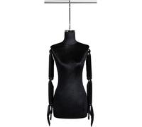 SHANYAYALI Correa de maniquí suspendida de tela de terciopelo con brazos ajustables de madera maciza, ganchos de metal utilizados para mostrar camisetas y faldas (gancho largo plateado)