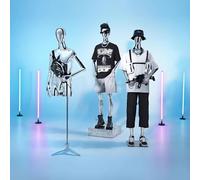 SHANYAYALI Los maniquíes masculinos al por menor pueden ajustar su altura de 60 62 a 78 74 34, utilizados para mostrar camisetas, sombreros, maniquíes desmontables (plateado)