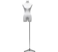 SHANYAYALI Maniquí de 61 77 cm de altura ajustable para mujer, modelo de vestido para mostrar el torso y el cuerpo, trípode, formas desmontables (blanco)