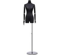 SHANYAYALI Maniquí femenino de cuerpo completo, soporte desmontable, modelo de costura 61 77, base de metal ajustable (blanco)