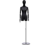SHANYAYALI Maniquí femenino de torso de 67 a 83 pulgadas de altura ajustable con soporte de metal desmontable para exhibición de tienda (blanco)