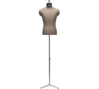 SHANYAYALI Maniquí masculino con marco de metal de altura ajustable 61 85 34 utilizado para mostrar trajes en escaparates (marrón plateado)