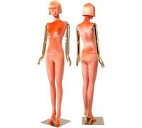 SHANYAYALI Maniquíes de cuerpo completo, torso de terciopelo de 73.8 pulgadas de alto, adecuados para tiendas de ropa, escaparates, tiendas deportivas (naranja)