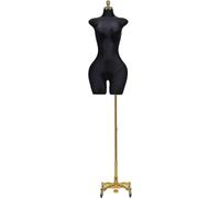 SHANYAYALI Maniquíes femeninos, el torso de lino se puede ajustar en 60 a 85 pulgadas, equipado con una base de metal universal desmontable (color negro)