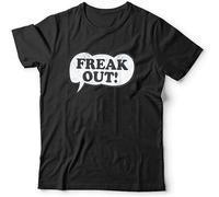 SHANYE ZHENPIN FR&ANK Zap&Pa T Shirt - Freak out Speech Bubble 100% Captain Beefheart Charcoal Grey Black M