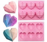 Shao hua HDWM Molde de silicona con forma de corazón, acrílico