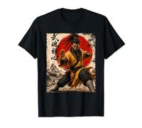 Shaolin Monk Warrior Afroamericano Kung Fu Anime Fighter Camiseta