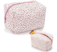 Shaorangrang Bolsa de maquillaje estética, bolsa de maquillaje acolchada de gran capacidad para viajes, cosméticos, bolsa de baño, bolsa de almacenamiento adecuada para mujeres y niñas