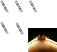 SHAOYAYAZHANG COB2PIN8MM COB - Terminales de extensión de tira LED COB para 2835 5050 SMD COB, terminales fijos, 5 unidades
