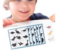 Shape Pairing Game, Shadow Matching Puzzle Toy, 7.28x7.09x1.38 Inches Early Educational Learning Game for Recognition, Fine Motor Skill Development at Home, Outdoors, School, or Travel