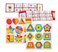 Shape Puzzle Toddler, Geometric Learning, 11.73in Educational Kids Games, Safe Material, Colorful Design for Preschool, Education, Kindergartens, Kids, Boys, Girls, Home, Classroom, Playtime