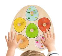 Shape Puzzle | Wooden Fine Motor Matching Board Game | Shape Peg Puzzle | F