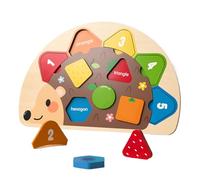 Shape Sorter - Puzzle de madera para bebé erizo - Juguetes educativos de despertar para interacciones entre padres e hijos en casa y guarderías