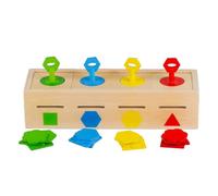 Shape Sorter, Wooden Toddler Educational Toy, Colorful Shape Sorting Lock Box, Developmental Sensory Game for Fine Motor Skills, Ideal for Classroom, Daycare Centers, Homeschool