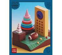 Shape & Spark Notebook: Alternating 1-Inch Tri-Lined and Blank Pages for Comfortable Handwriting Support and Creative Expression (Football)