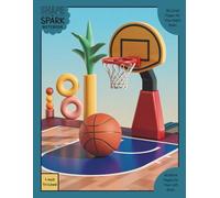 Shape & Spark Notebook: Alternating 1-Inch Tri-Lined and Blank Pages for Comfortable Handwriting Support and Creative Expression (Basketball)