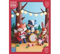 Shape & Spark Notebook: Alternating 3/4-Inch Tri-Lined and Blank Pages for Guided Handwriting Practice and Imaginative Thinking (Forest Band)