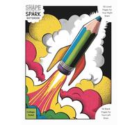 Shape & Spark Notebook: Alternating College-Ruled and Blank Pages for Focused Writing, Note-Taking, and Creative Expression (Pop Art Rocket Pencil 1)
