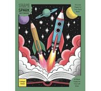 Shape & Spark Notebook: Alternating College-Ruled and Blank Pages for Focused Writing, Note-Taking, and Creative Expression (Pop Art Rocket Pencil 2)