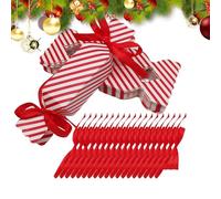 Shaped Boxes - Cookie Boxes | 20X Christmas Cookie Boxes Bulk | Christmas Candy Boxes, Packaging Supplies, 40 Ribbons Colored Stripes Paper Box, Wedding Keepsake Boxes - Favors