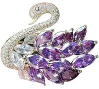 -Shaped Metal Brooch Rhinestone Jewelry Ornamental Needle Inlaid Ms. Ms. Boy brooches for Women