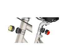 Shapeheart Kit Luces Bici Delantera y Trasera Magnéticas Desmontables | Mini / Pano | Cuadro, manillar, tija 12-50 mm | 3 / 6 modos | Autonomía 8 / 20 h | USB-C | Antirrobo | Weatherproof