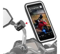 SHAPEHEART, Soporte móvil universal y antivibración para espejo de moto y scooter. Impermeable