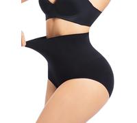 SHAPEMAX Fajas Reductoras Mujer Bragas Postparto, Faja Moldeadora y Reductora Cintura Alta Invisible Sin Costuras, Control Abdomen y Levantamiento de Glúteos Recuperación Postparto Negro XL