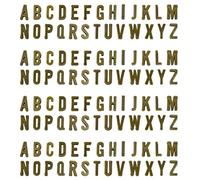 Shapenty Abalorio de aleación de metal A-Z con diseño de letras de diapositivas para manualidades, pulseras, collares, gargantillas, llaveros, joyas, 4 piezas de cada carta, 104 unidades, Metal, Metal