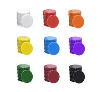 Shapenty - Discos de plástico para Contador de fichas de Bingo, 19 mm, para práctica matemática y fichas de póquer, con Caja de Almacenamiento, 9 Colores, 135 Unidades
