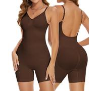 SHAPERIN Mujer Bodies Moldeadores Shapewear Bodysuit Women Reductora Moldeadora Control de Abdomen Body Shaper Full Body Marrón S