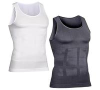 Shaperluv Tank 2.0 - Shaperluv para hombre, moldeador de cuerpo de compresión, Shaperluv para hombres grandes y altos, 2 piezas-f, L