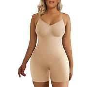 SHAPERX Bodies Moldeadores Reductora Mujer Faja Shapewear Adelgazante Body Shaper Control de Abdomen Bodysuit Posparto, UK-SZ5218-Beige-S/M