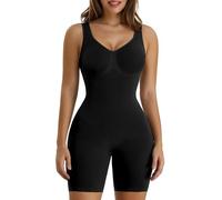 SHAPERX Body Reductor Mujer Adelgazante Shapewear Bodysuit y Pantalón Levanta Glúteos Body Shaper Modelador Completo, UK-SZ5310-Black-XXS/XS