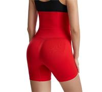 Shapewear Control de barriga for mujeres ropa interior de cintura alta sin costuras moldeador de cuerpo pantalones cortos vestido muslo más delgado levantador de glúteos faja mujer(Rot,XXXX-Large)