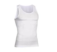 Shaping Tank Men,2025 New Shaping Sleeveless Shirts for Men,Waterproof & Breathable Quick Drying Ultra Stretch (White,4XL)