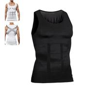 Shaping Tank Men,2025 Upgraded Compression Shirt,Shaping Sleeveless Shirts Breathable for Men Build A Toned Body (Black,M)