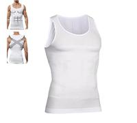 Shaping Tank Men,2025 Upgraded Compression Shirt,Shaping Sleeveless Shirts Breathable for Men Build A Toned Body (White,S)