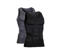 Shaping Tank Mens, Compression Shirt, Shaping Sleeveless Shirts For Men, For Men Build A Toned Body(Grey+Black,S)