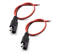 SHAPOKY 2 cables de 18 AWG de 2 pines, conector rápido de desconexión de 10 A, cable de enchufe de panel de batería solar de 1 pie/30 cm