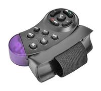 SHAPOKY Mando a distancia inalámbrico universal para volante de coche, 11 botones, para reproductor de CD, DVD, MP5